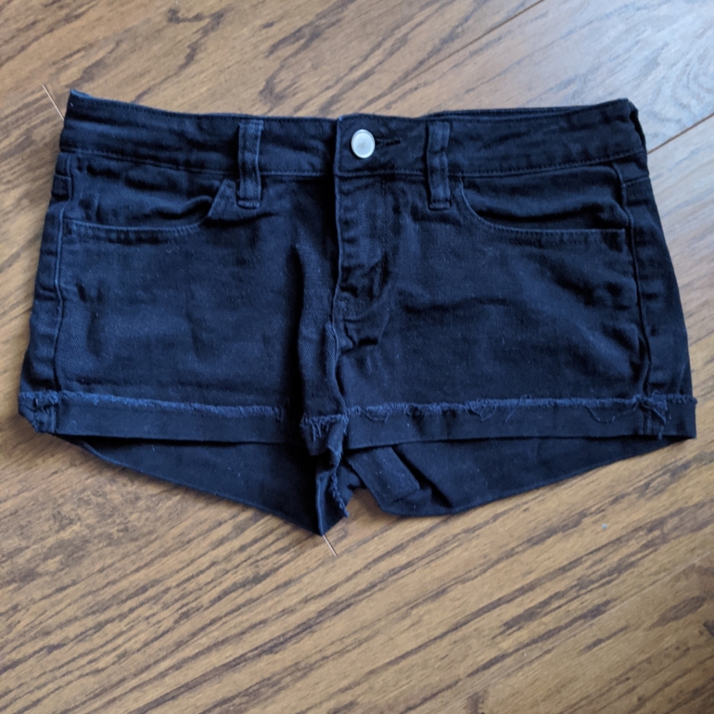 Black Jean shorts